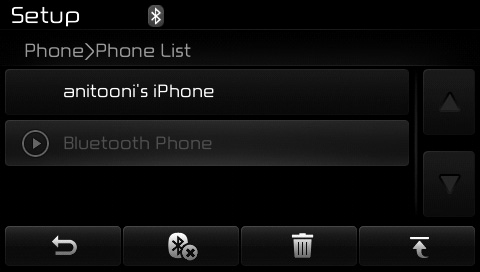 Kia Cee'd: Bluetooth® Wireless Technology Audio Mode / Deleting a Device