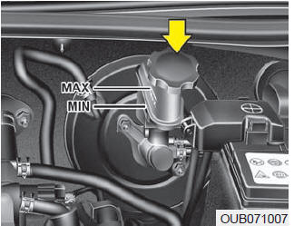 Checking the brake/clutch fluid level