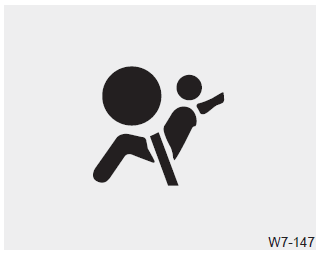 Air bag warning light