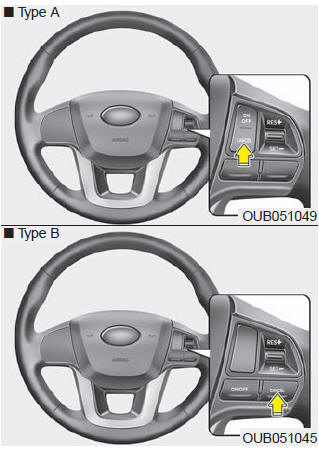 To cancel cruise control, do one of the following: