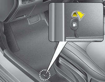 Opening the fuel filler lid