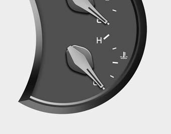 Engine coolant temperature gauge