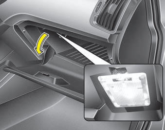 Glove box lamp