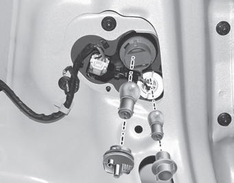 6.Insert a new bulb by inserting it into the socket and rotating it until it