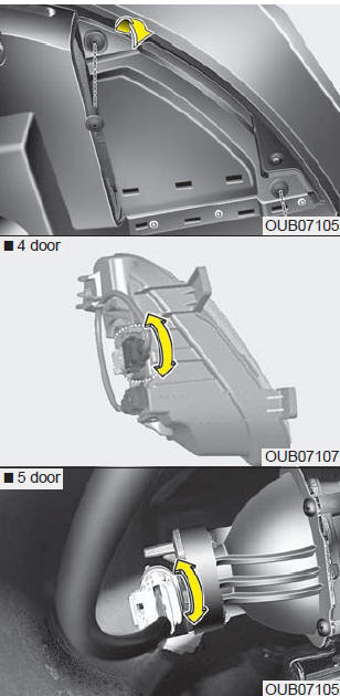 Front fog light bulbs (if equipped)